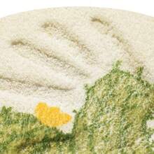 Tapete Redondo Lavable A Máquina Con Patrón Lindo Para Sala De Estar, Dormitorio, Al Lado De La Cama, Alfombra Antideslizante Para Silla De Ordenador - tres gatitos - Ver 7