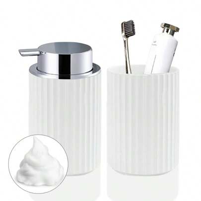 Dispenser di sapone schiumoso per il bagno, contenitori per sapone per le mani e per i piatti, decorazione in stile fattoria, portaspazzolino, decorazione per il bagno di casa, decorazione autunnale, ritorno a scuola