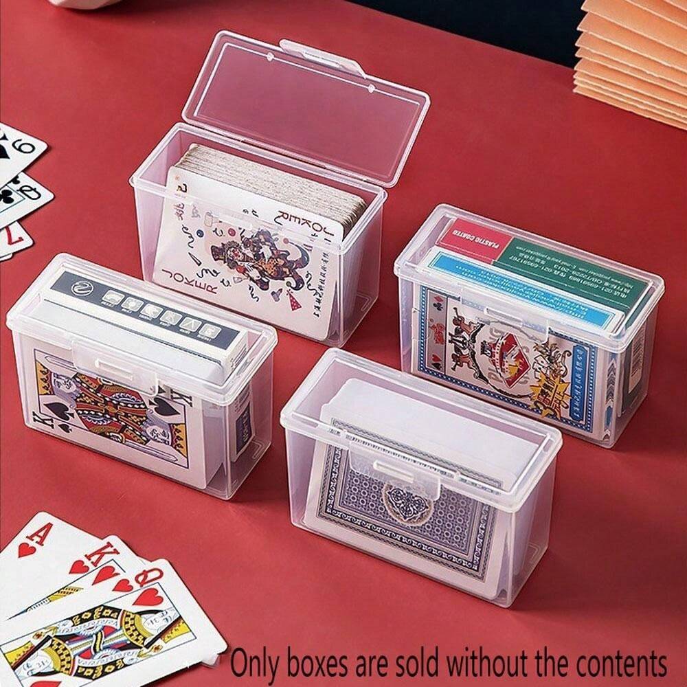 2pcs/Set Transparent Plastic Storage Box For Poker Game Cards