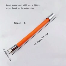 1pc Extended Universal Hose Connecting The Faucet, Anti-Splash Directional Water Pipe, Stainless Steel Universal Soft Pump, Another Distribution Of 1 Faucet Universal Interface, Household Water Accessories - Orange - View 2