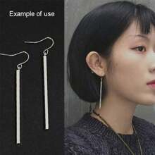 8Pcs  Stainless Steel  Simple Stick Charms Minimalist Style Pendants For Jewelry  Necklace Bracelet Crafts Making