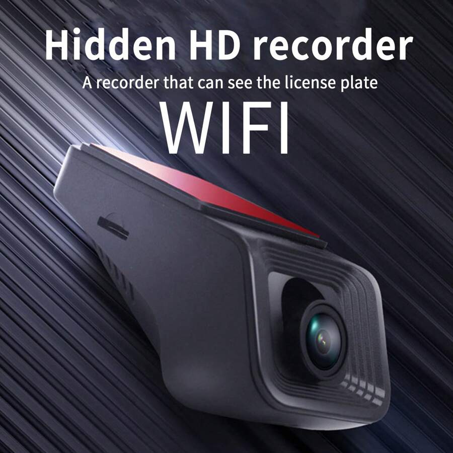 New 1080P Wifi Car Hidden DVR Front Dash Cam Camera Video Recorder G-Sensor - Black - View 1