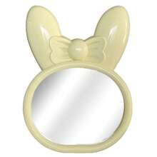 Simmer Stone Rabbit Ear Bow Asymmetric Makeup Mirror Tabletop Vanity Mirror Cosmetic Desktop Mirror Hanging Wall Mirrors Desk Countertop Dressing For Home Bedroom Decorative - Yellow - View 1