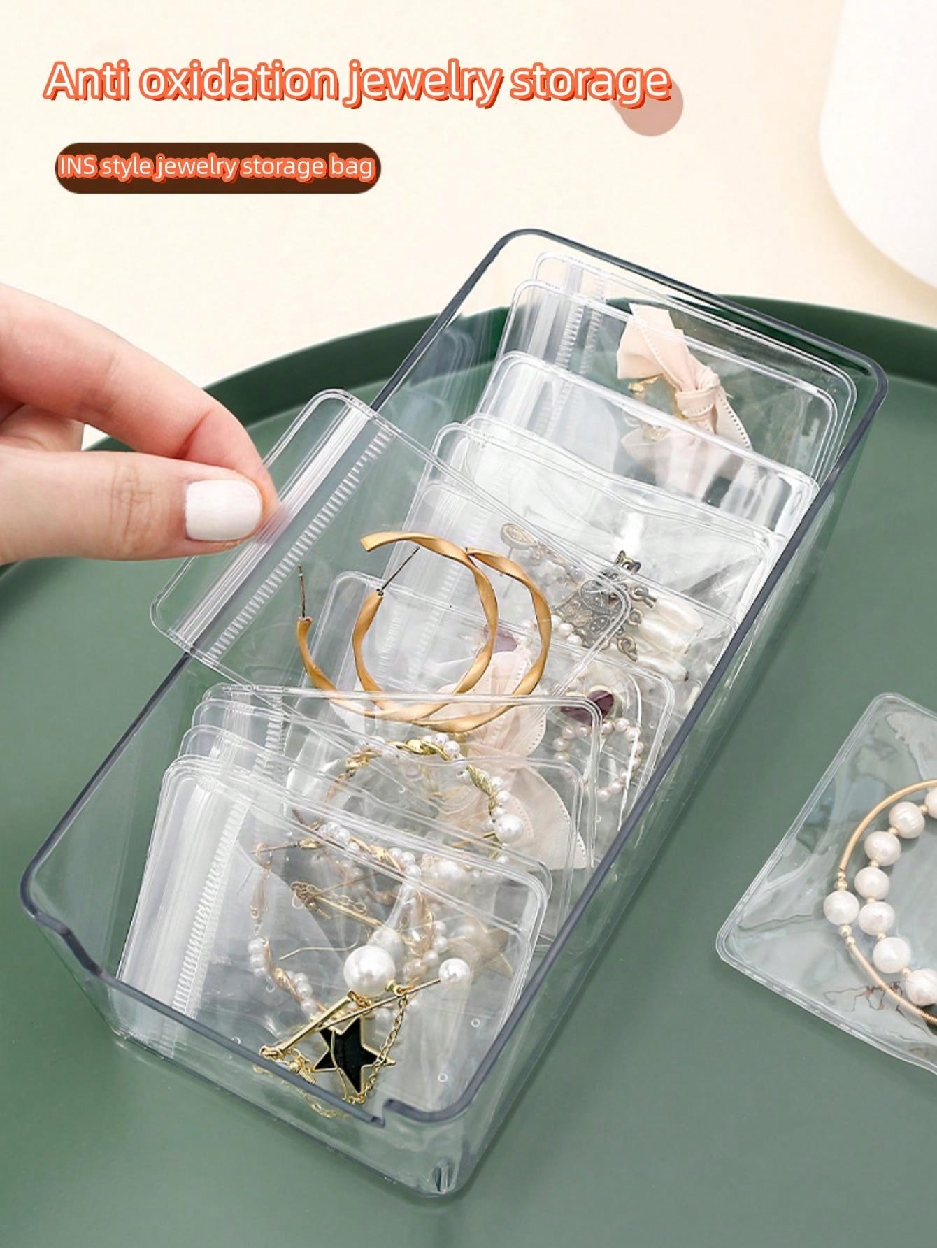 Bolsas Con Cremallera Transparentes 190 Bolsas Joyería PVC - 5 Tamaños 2.75-5.12 Pulgadas Bolsas Transparentes Para Chuches