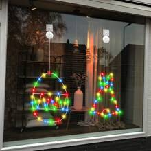 2 Packs Easter Egg Bunny Window Lights Easter Decorations Battery Operated 45 LED Easter Egg 30 LED Rabbit Waterproof Colorful Lights Easter Decorations Indoor Outdoor Home Party Decor - Multicolor - View 4