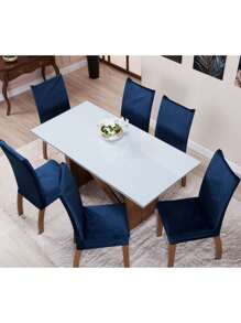 Kitchen Chair Covers - Teal Blue - View 3