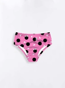 Children's Bikini Cropped Top Double Lined Girl Summer Fun Print Pink Premium - Xem 4