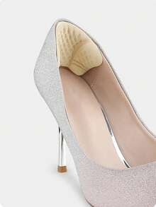 1 đôi Chống Mài Mòn Miếng lót gót chân Với Mềm mại Khả năng Phục hồi , Vô hình Và Thoải mái Đến Điều chỉnh Giày Kích thước , Màu be - Màu be - Xem 6