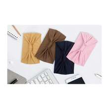 1 件女士防滑短发头带。瑜伽健身跑步运动弹力发带女士扭发头巾女孩发带 - 彩色 - 查看 6