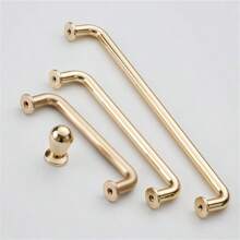 1 Pc / 2 Pcs Of Zinc Alloy Modern Minimalist Black Imitation Gold Handle Drawer, Bedside Table, Storage Cabinet, Wardrobe, Cabinet Door Handle