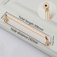 1 Pc / 2 Pcs Of Zinc Alloy Modern Minimalist Black Imitation Gold Handle Drawer, Bedside Table, Storage Cabinet, Wardrobe, Cabinet Door Handle