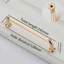 1 Pc / 2 Pcs Of Zinc Alloy Modern Minimalist Black Imitation Gold Handle Drawer, Bedside Table, Storage Cabinet, Wardrobe, Cabinet Door Handle