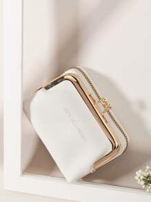 SOUTHLAND&KANGAROO Letter Women Wallets Short Pu Leather S Zipper & Hasp Multifunctional Large Capacity Bag Coin Card Holders Lightweight Fashion Modern Business ZipperCredit Card Business Casual Teachers' Day Teacher Gifts For Anniversary For Birthday Gift For Lady For Female White-Collar Workers For Women Wallet Purse Wallet Small Wallet - White - View 5