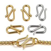 Fermoirs en forme de S en acier inoxydable, couleur dorée, connecteurs de crochets pour colliers, Bracelets, fabrication de bijoux, 20 pièces