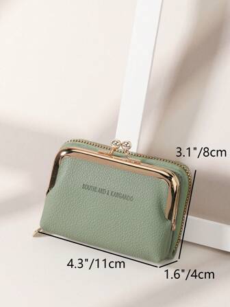 SOUTHLAND&KANGAROO Cartera de mujer corta de PU con letra, cremallera y hebilla, bolsa multifuncional de gran capacidad para monedas y tarjetas, ligera, de moda, para negocios, cremallera, tarjeta de crédito, casual de negocios, regalo del Día del Maestro, regalo de aniversario, regalo de cumpleaños para damas, trabajadoras de cuello blanco, cartera, monedero, monedero pequeño
