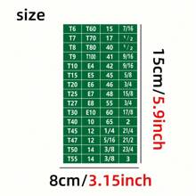 Tool Box Labels, 180 Pieces, Waterproof, Tear Resistant Toolbox Stickers And Decals Label, Wrench Size Labels, Chrome Socket Labels, Socket Size Stickers - Green - View 5