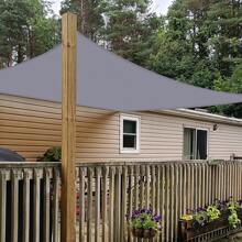 1PC Sun Shade Sail Triangle Rectangle Square Waterproof 98% UV Block Awning Shade Sails Canopy Sunscreen Cover Tents For Patios Garden Swimming Pool Outdoor Camping With Installation Diy Ropes, Light Grey