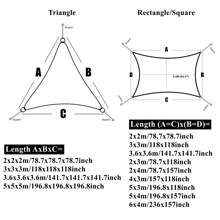 1PC Sun Shade Sail Triangle Rectangle Square Waterproof 98% UV Block Awning Shade Sails Canopy Sunscreen Cover Tents For Patios Garden Swimming Pool Outdoor Camping With Installation Diy Ropes, Light Grey