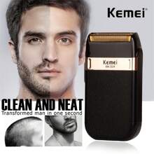 KEMEI Men's Electric Razor Waterproof Reciprocating Razor Cordless Precision Beard Trimmer Twin Blade USB Rechargeable Grooming Razors,Shaving & Hair Removal Products - Black - View 1