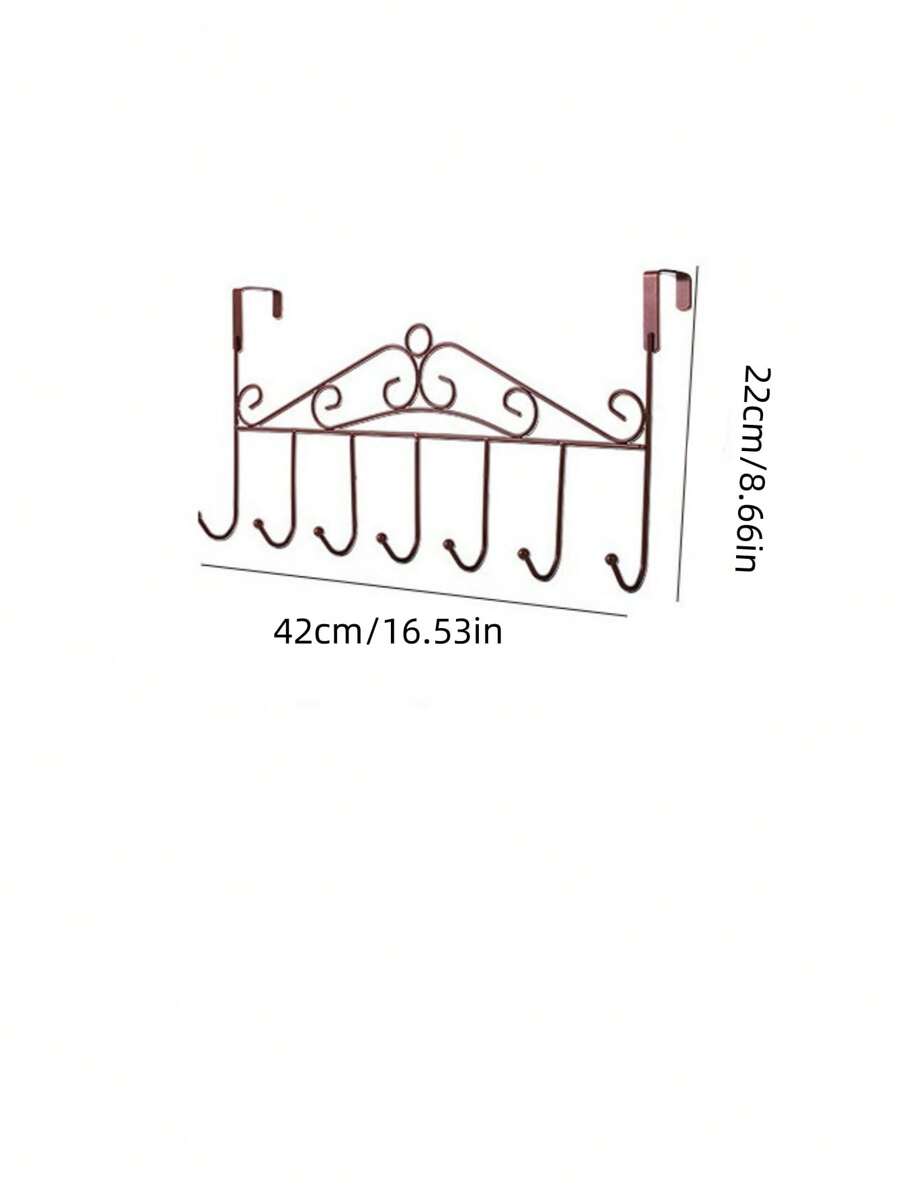 1pc Door Back No Punch Hook WallMounted Clothes Hanger For Bedroom