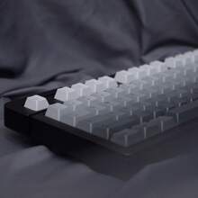 漸變灰白色125鍵pbt鍵帽套裝,適用於機械式鍵盤 - 灰色 - 查看 8