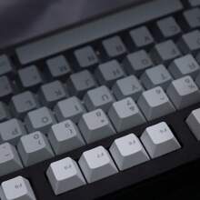 漸變灰白色125鍵pbt鍵帽套裝,適用於機械式鍵盤 - 灰色 - 查看 6