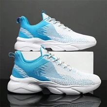 GSLMOLN Men's Fashion Sneakers Running Shoes Train Walking Athletic Tennis Sport Casual Workout Gym - Màu xanh lam - Xem 2