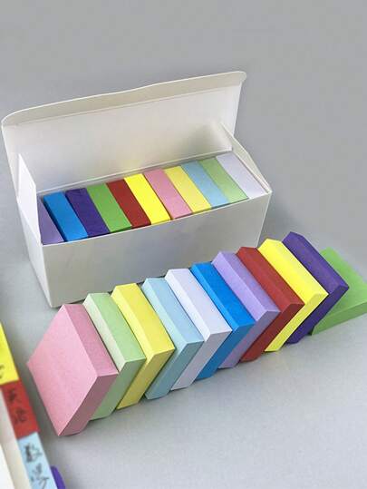 11 Colores/caja Notas Adhesivas Cuadradas Pequeñas Y Coloridas