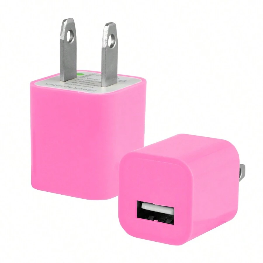 Cubo Cargador De Pared Para Bocina, Reproductor Mp3 Mp4 Celulares - Rosa - Ver 1