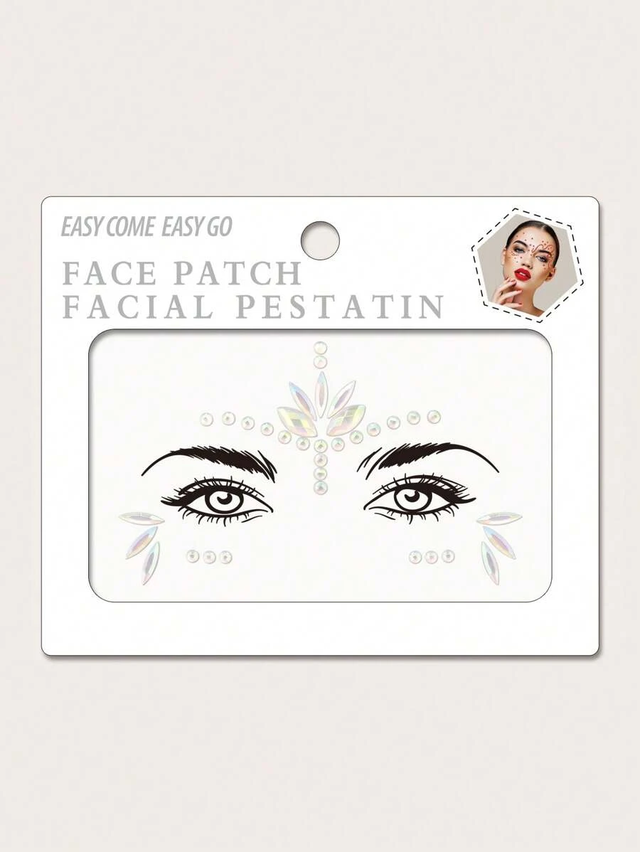 1pc Abs Material Luminous Rhinestone For Face Decoration, Suitable For Cosplay Party And Gifting Girls - Multicolor - View 1