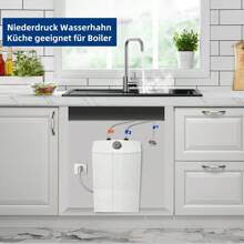 CECIPA Low-Pressure Kitchen Tap, Sink Mixer, Stainless Steel Tap, Suitable For Boilers - Silver - View 6