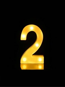 Light Up Number Light Sign 0-9 Digits Lights Sign For Night Light Standing For Home Party Bar Wedding Festival Birthday Decorations Xmas Gifts Decoration - Warm White Light - View 4