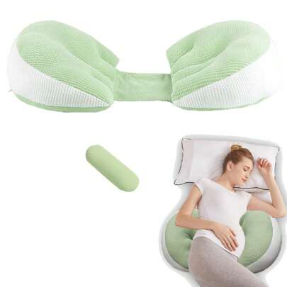 Pregnancy Pillow, Removable U-Shaped Maternity Body Pillow, Hugging Pillow For Side Sleepers, Belly And Back Support, Pregnancy Sleeping Aid