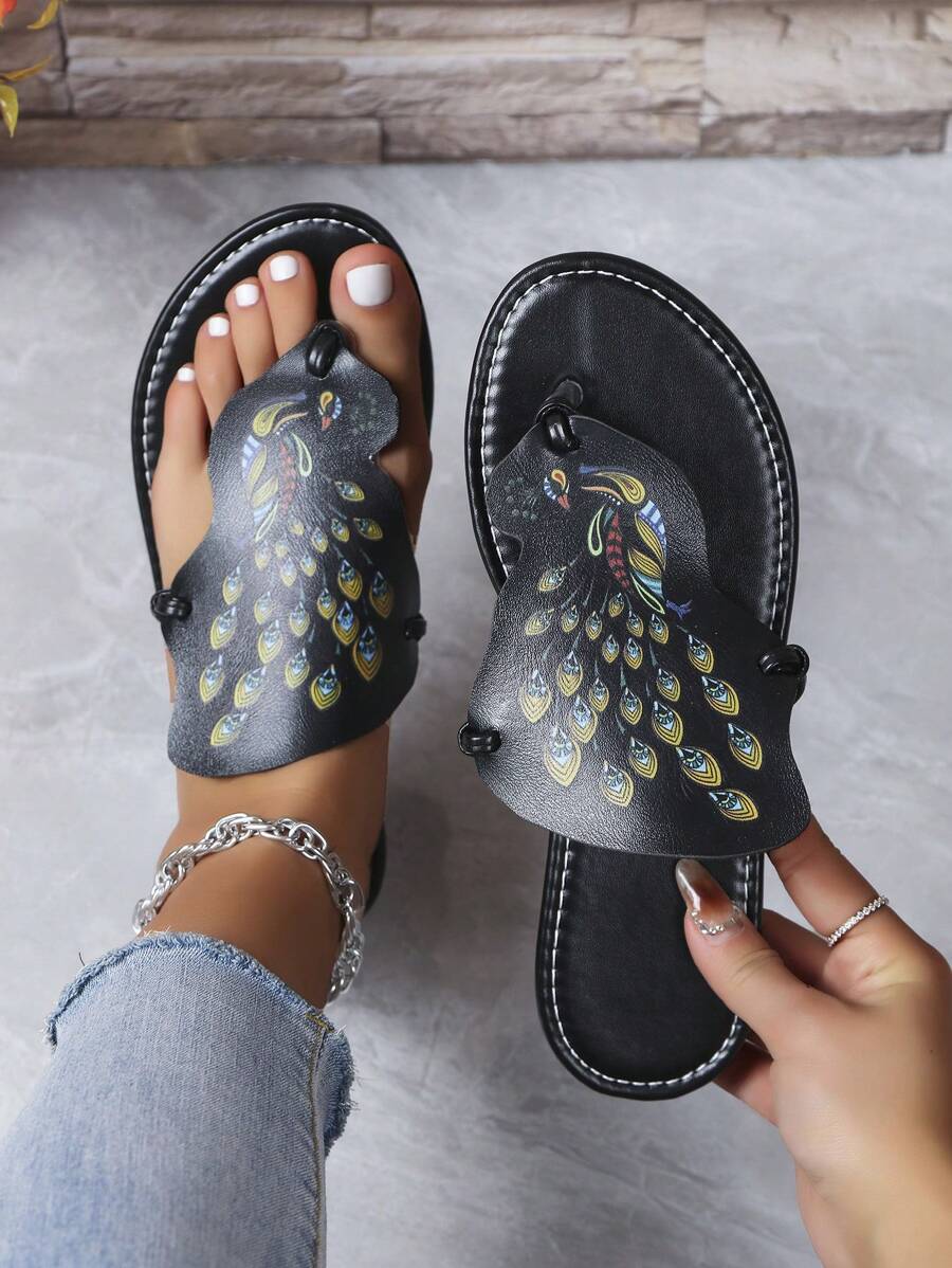 Của phụ nữ Cao-kết thúc Ngoài trời Dép đi biển Dép tông - màu đen - Xem 1