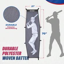 Patiassy 7 Ft X 7 Ft Baseball Softball Hitting Pitching Practice Net With Batting Tee And Batter Portable Baseball Net With 2 Weighted Baseballs, 2 Baseballs, Carry Bag And Strike Zone