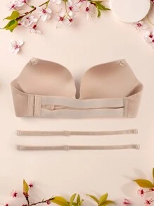 Rückenfreier Bh, Nahtlos, Sexy Rücken, Einfarbig, Push-up-dekolleté, Unterwäsche-bh