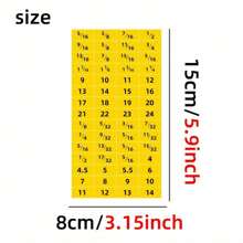 Tool Box Labels, 180 Pieces, Waterproof, Tear Resistant Toolbox Stickers And Decals Label, Wrench Size Labels, Chrome Socket Labels, Socket Size Stickers - Yellow - View 4