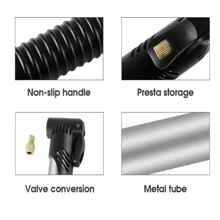 便攜式迷你自行車泵,適用於山地車、公路車、電動自行車。 小巧玲瓏,完美充氣籃球,足球和其他充氣設備。 - 黑色 - 查看 8