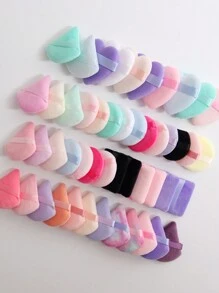 50 Stück dreieckige Samt Puderquasten, zufällige Farbe, entworfen für Konturierung, Augen- und Eckbereich. Make-up Mischbehälter, geeignet für alle Hauttypen. Make-up, günstig, Raumdekoration, Schminktisch, Reise, Schlafzimmer, Make-up Zubehör, Quaste, Make-up Blender, Puderquaste, Make-up Schwamm