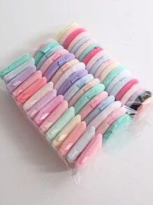 50 Stück dreieckige Samt Puderquasten, zufällige Farbe, entworfen für Konturierung, Augen- und Eckbereich. Make-up Mischbehälter, geeignet für alle Hauttypen. Make-up, günstig, Raumdekoration, Schminktisch, Reise, Schlafzimmer, Make-up Zubehör, Quaste, Make-up Blender, Puderquaste, Make-up Schwamm