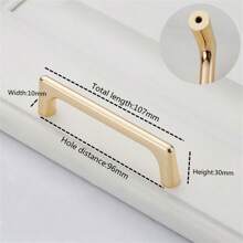 1/2 Pieces Of Zinc Alloy Modern Minimalist Imitation Gold Handle Drawer, Bedside Table, Storage Cabinet, Wardrobe, Cabinet Door Handle