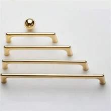 1/2 Pieces Of Zinc Alloy Modern Minimalist Imitation Gold Handle Drawer, Bedside Table, Storage Cabinet, Wardrobe, Cabinet Door Handle