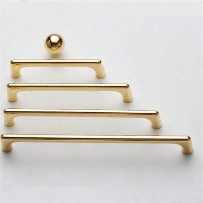 1/2pcs Zinc Alloy Modern Minimalist Faux Gold Drawer/Cabinet/Wardrobe Door Handle