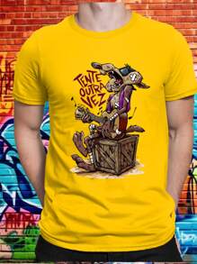 Men T-Shirts - 黃色 - 查看 1