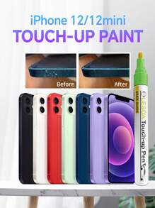 Touch Up Paint Compatible With IPhone (12/12mini Red), IPhone Touch Up Paint Pen, Two-In-One Scratch Remover For Deep Scratches, Special-Purpose Repair Paint Pen Universal Color Optional Compatible With IPhone (1 Pack) - Red - View 2