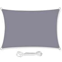 1PC Sun Shade Sail Triangle Rectangle Square Waterproof 98% UV Block Awning Shade Sails Canopy Sunscreen Cover Tents For Patios Garden Swimming Pool Outdoor Camping With Installation Diy Ropes, Light Grey