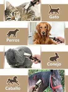 11 Pieza Máquina Rasuradora Máquina De Cortadora Pelo Para Perros Y Gatos Mascotas - Dorado - Ver 3