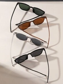 经典方形 PC 时尚眼镜适合夏季海滩度假、户外、旅行日常佩戴 - 彩色 - 查看 4