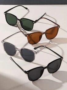 经典方形 PC 时尚眼镜适合夏季海滩度假、户外、旅行日常佩戴 - 彩色 - 查看 5