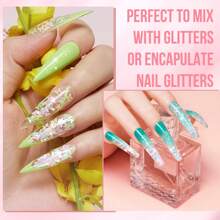 15ML Makartt Builder Nail Gel 7 In 1 Multifunctional Clear Gel Nail Polish Base Coat Nail Strengthener Gel Nail Extension Hard Gel Builder For Broken Nails Repair Soak Off UV/LED Nail Lamp Required - 無色 - 查看 5